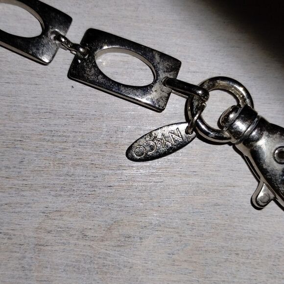Vintage New York & Co silver chain belt, Retro Boho Hippy Clip Sash 1980s - Picture 4 of 7